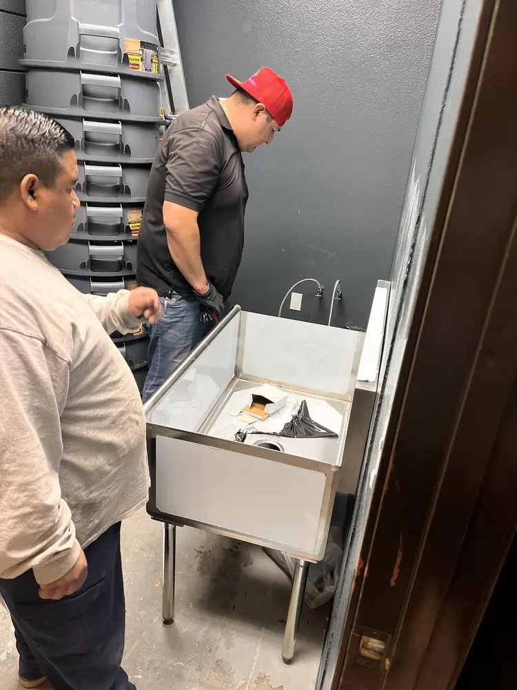 Commercial plumbing and sink installation in Chili